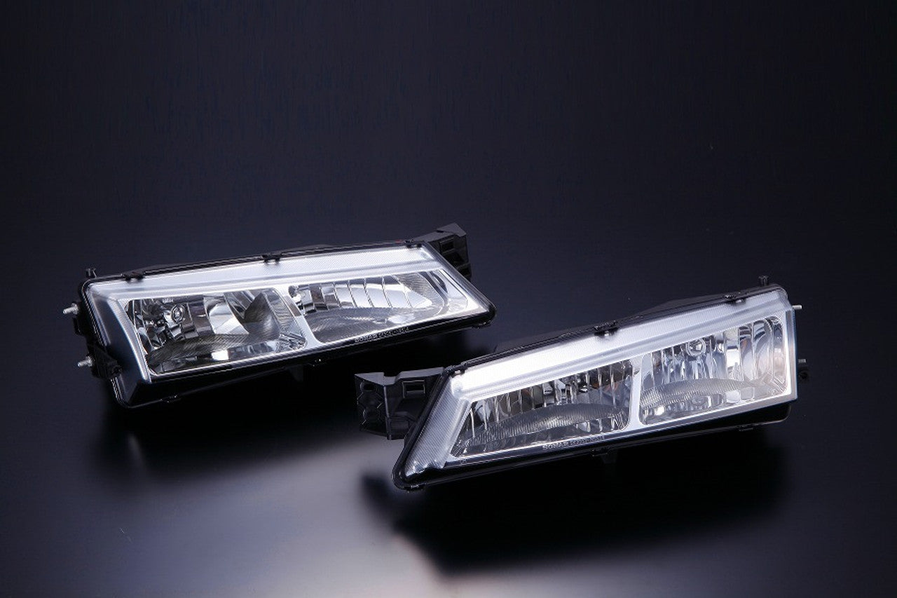 D-MAX Kouki Crystal Headlights - Chrome (97-98 S14)