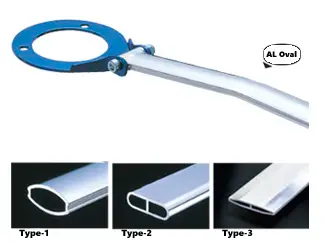 Cusco Type OS Aluminum, Flat-Wide Oval Shape Bar (Type-3) (Front) for Lexus LS400 UCF20 (1995-2000)