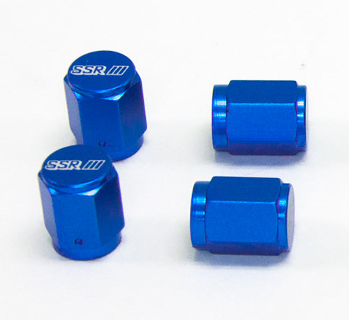 SSR GT Aluminum Valve Stem Caps w/ Magnet (4 Pcs.) *Blue (Discontinued)