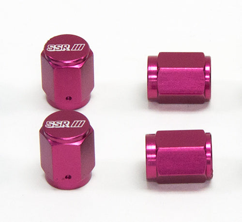SSR GT Aluminum Valve Stem Caps w/ Magnet (4 Pcs.) *Red