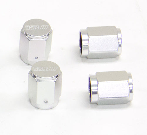 SSR GT Aluminum Valve Stem Caps w/ Magnet (4 Pcs.) *Silver (Discontinued)
