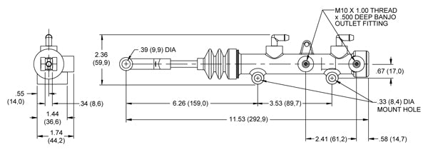 Wilwood Tandem Master Cylinder (TM1) 5/8" Bore 260-11097