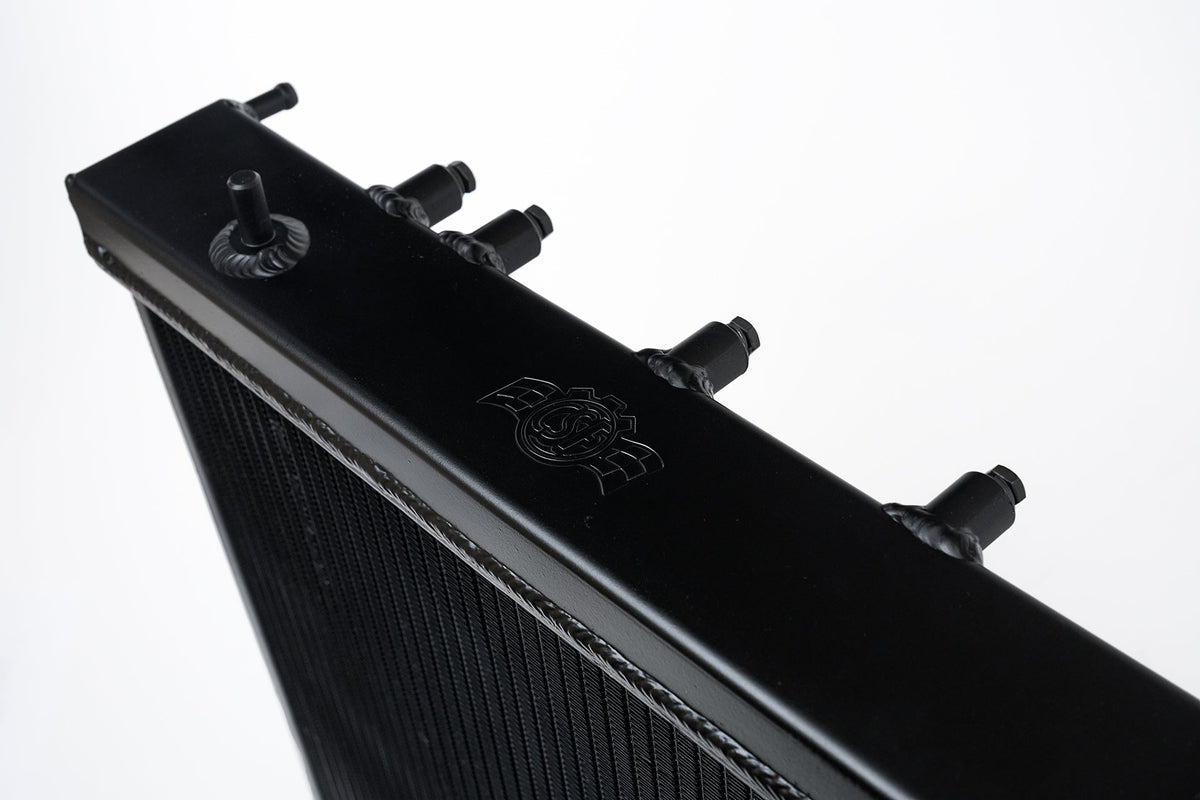 CSF All-Aluminum Radiator - w/ filler neck - Black for Subaru WRX/STI GDB (2002-2007)