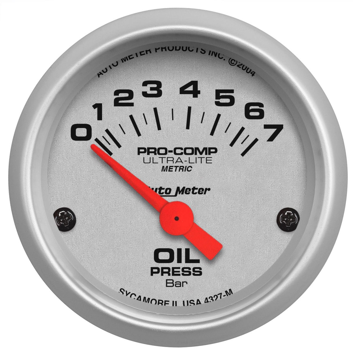 AutoMeter 2-1/16" OIL PRESSURE, 0-7 BAR, AIR-CORE, ULTRA-LITE (4327-M-SP)