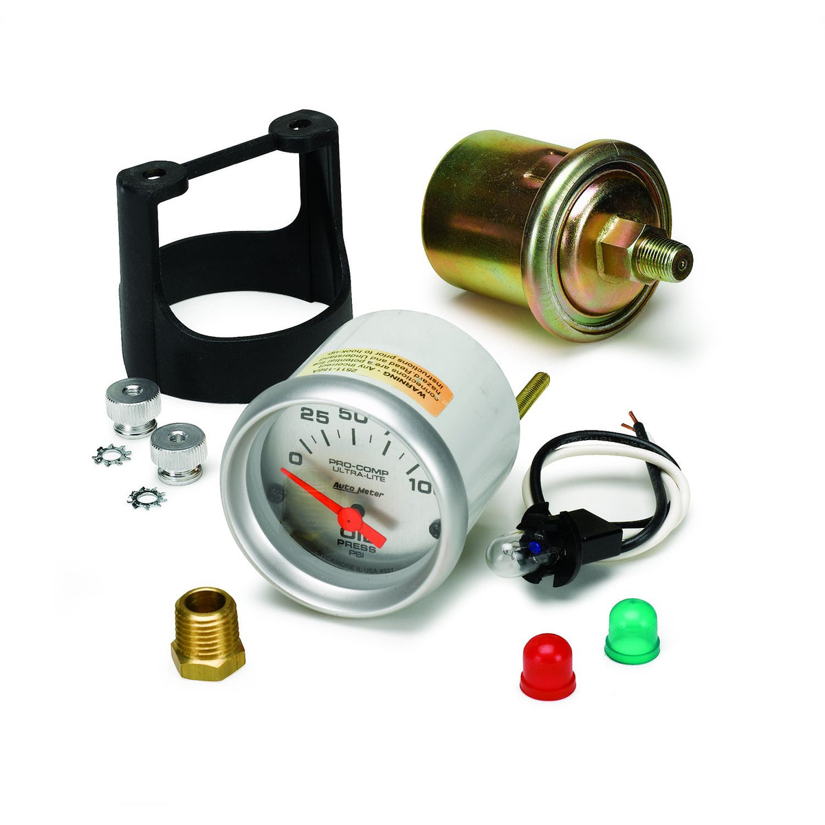 AutoMeter 2-1/16" OIL PRESSURE, 0-100 PSI, AIR-CORE, ULTRA-LITE (4327-SP)
