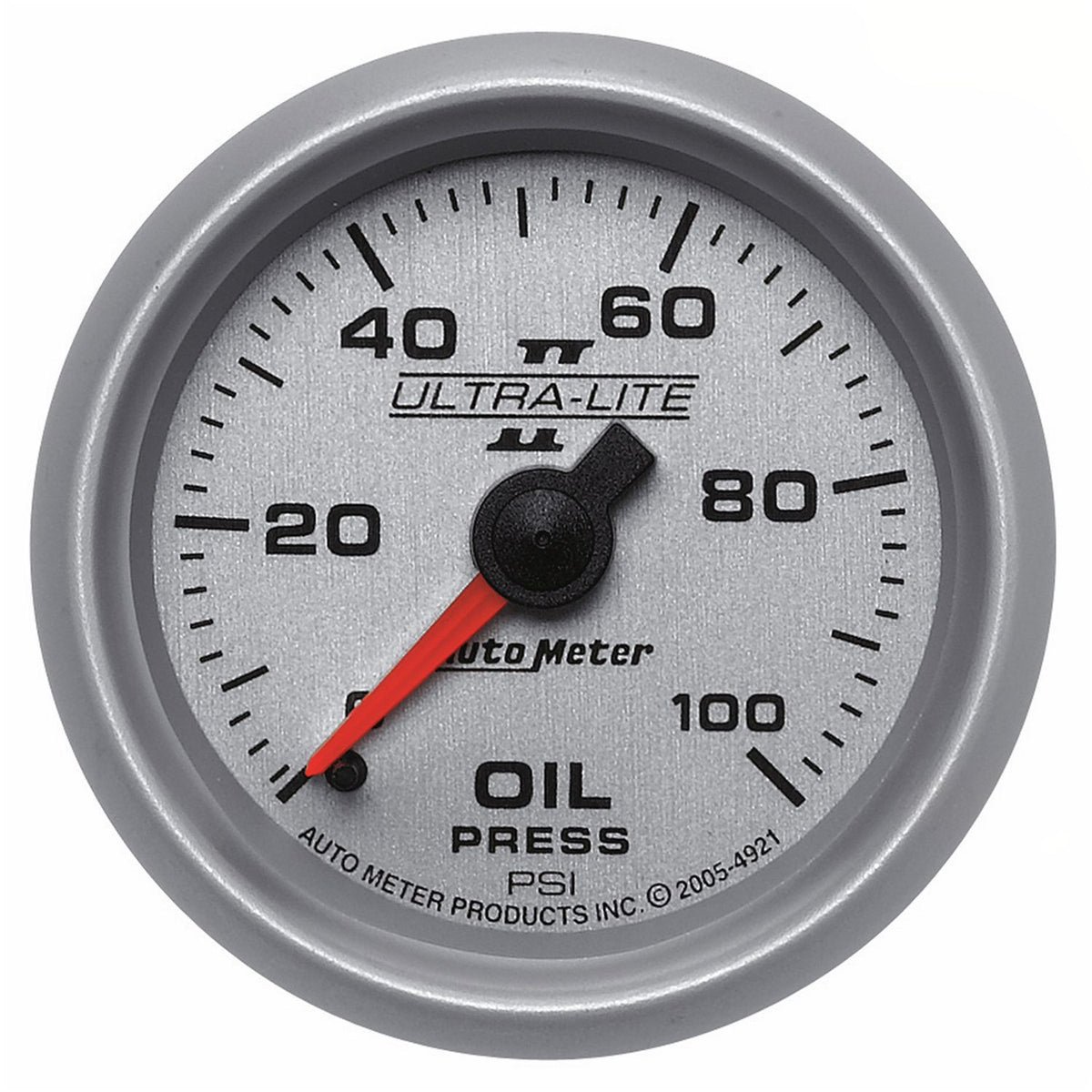 AutoMeter 2-1/16" OIL PRESSURE, 0-100 PSI, MECHANICAL, ULTRA-LITE II