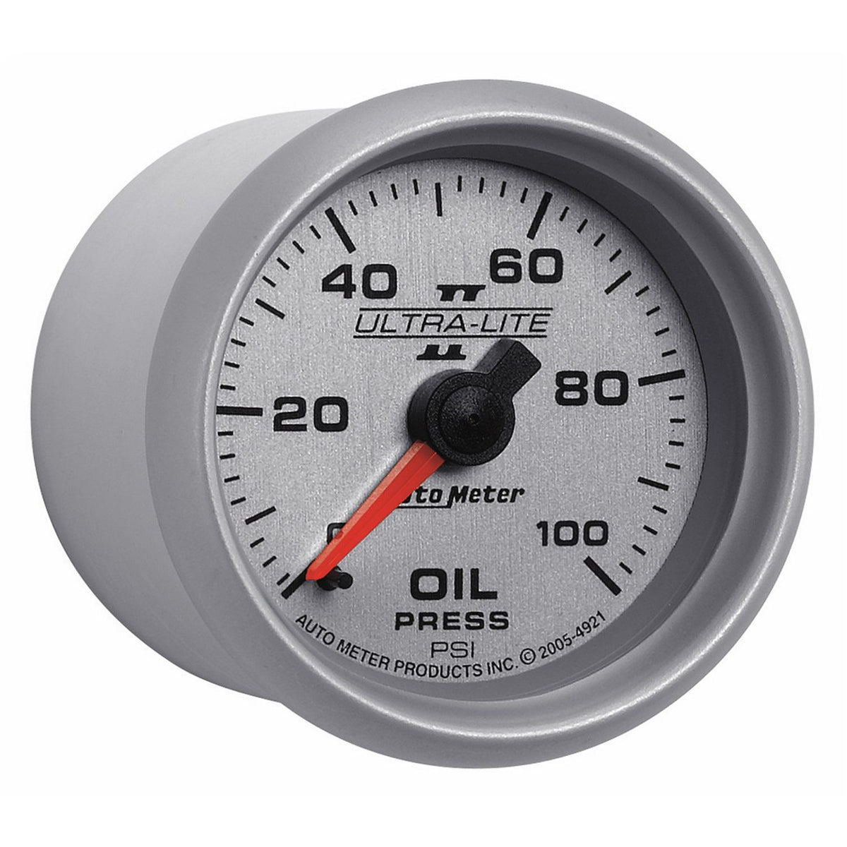 AutoMeter 2-1/16" OIL PRESSURE, 0-100 PSI, MECHANICAL, ULTRA-LITE II