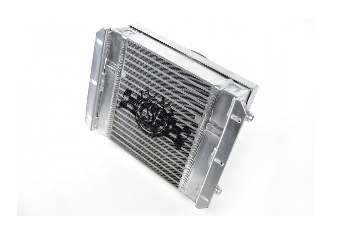 CSF 13.8in x 10in Dual Fluid Bar & Plate HD Oil Cooler w/9in SPAL Fan (Discontinued)
