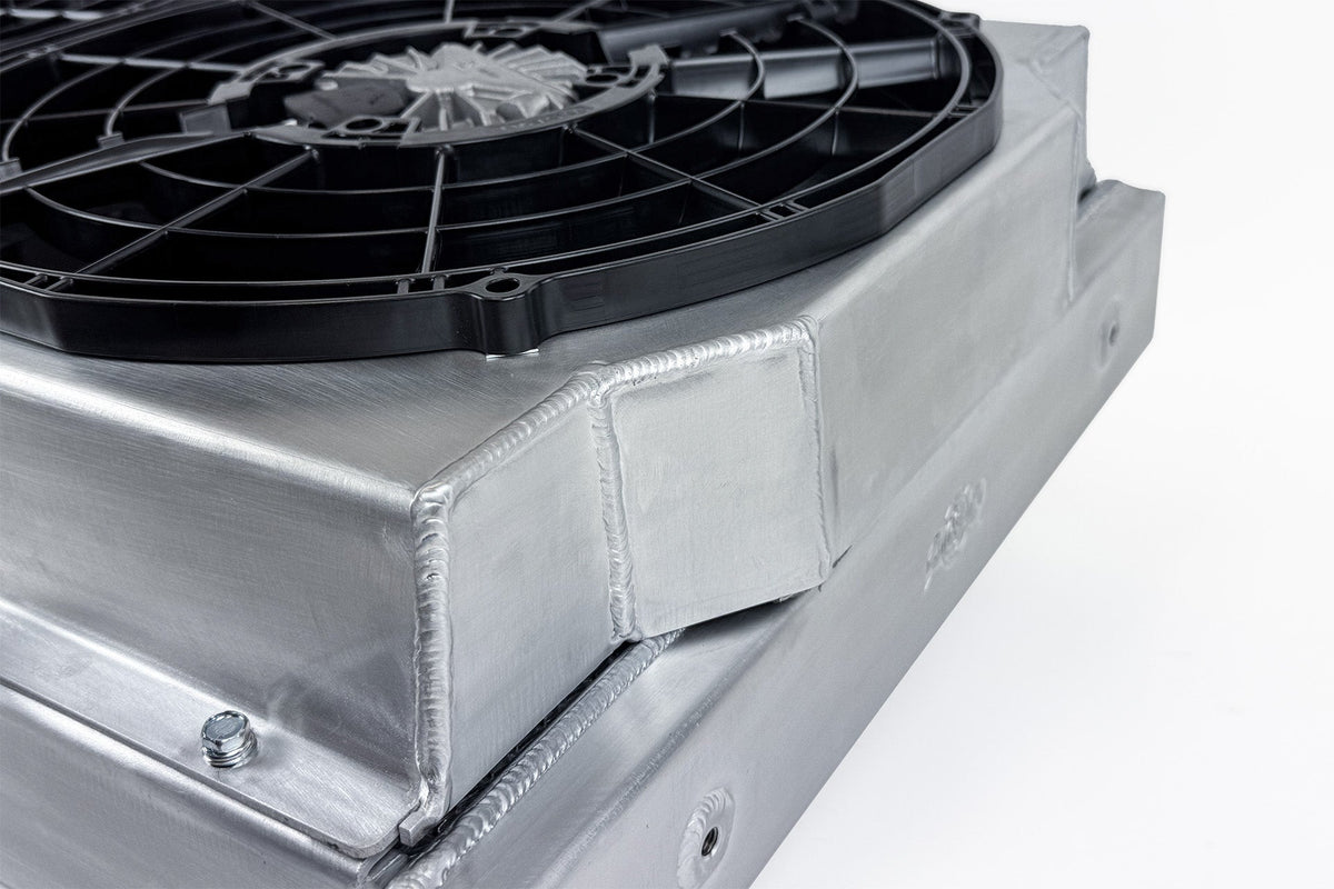 CSF Motorsport Dual-Pass Radiator with Shroud + 14" SPAL brushless fans & harnesses