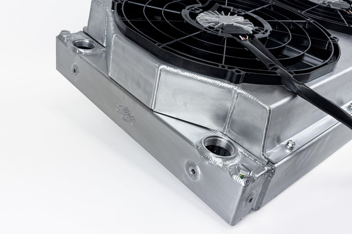 CSF Motorsport Dual-Pass Radiator with Shroud + 14" SPAL brushless fans & harnesses
