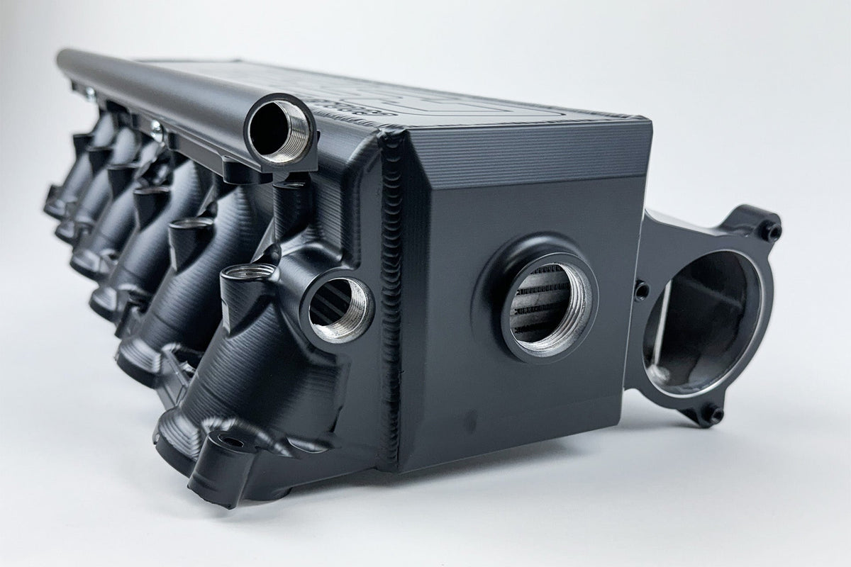 CSF BMW Gen 2 B58 Race X Charge Air Cooler Manifold - Thermal Dispersion Black for Toyota GR Supra/Supra A90
