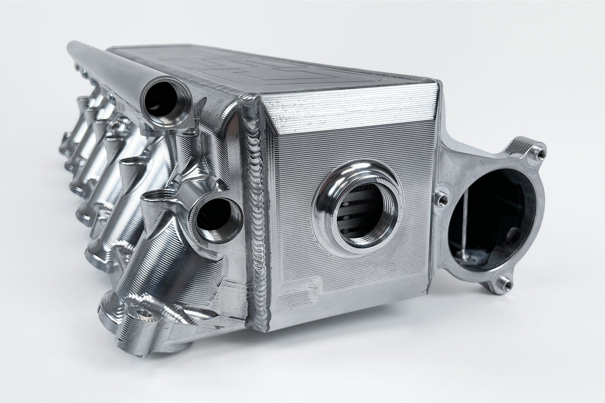 CSF BMW Gen 2 B58 Race X Charge Air Cooler Manifold - Raw Billet for Toyota GR Supra/Supra A90