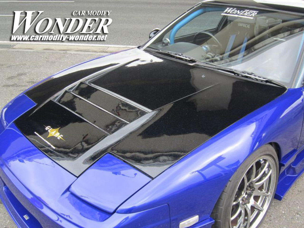 Car Modify Wonder Glare Lotus Vented Hood for 180SX (89-94 S13)