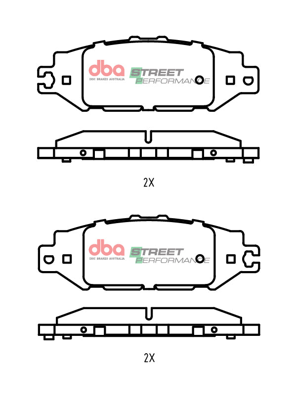 DBA Rear Performance Brake Pads DB1420 for Toyota Celsior / Lexus LS400 UCF20/UCF10 (1994-2000, 1989-1994)