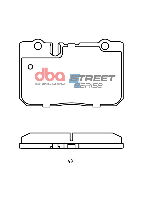 DBA Front Performance Brake Pads DB1421 for Toyota Celsior / Lexus LS400 UCF20/UCF10 (1994-2000, 1989-1994)