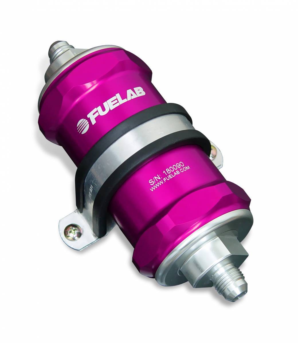 Fuelab 6AN 10-Micron Short In-Line Fuel Filter with Check Valve