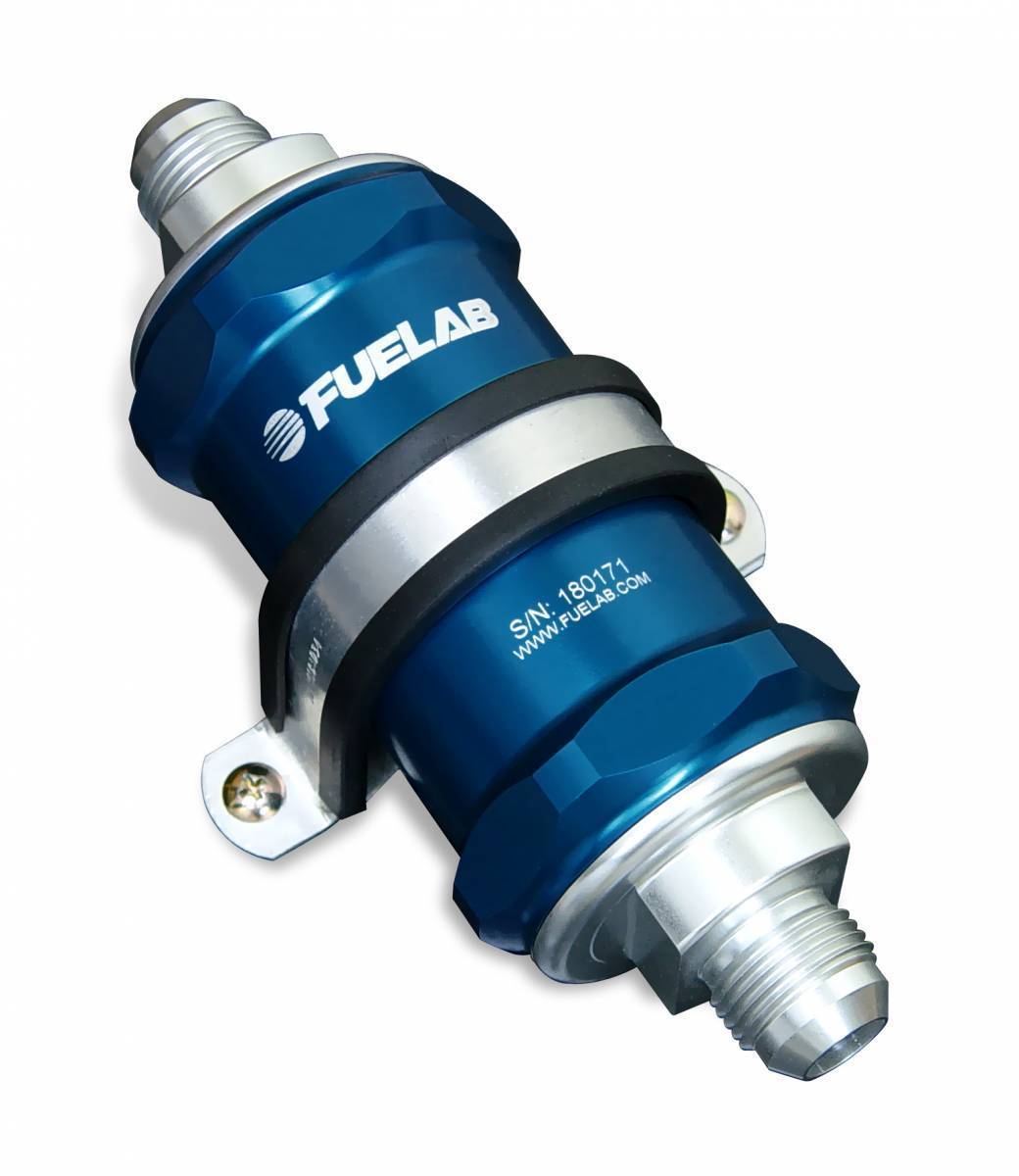 Fuelab 6AN 40-Micron Short In-Line Fuel Filter with Check Valve
