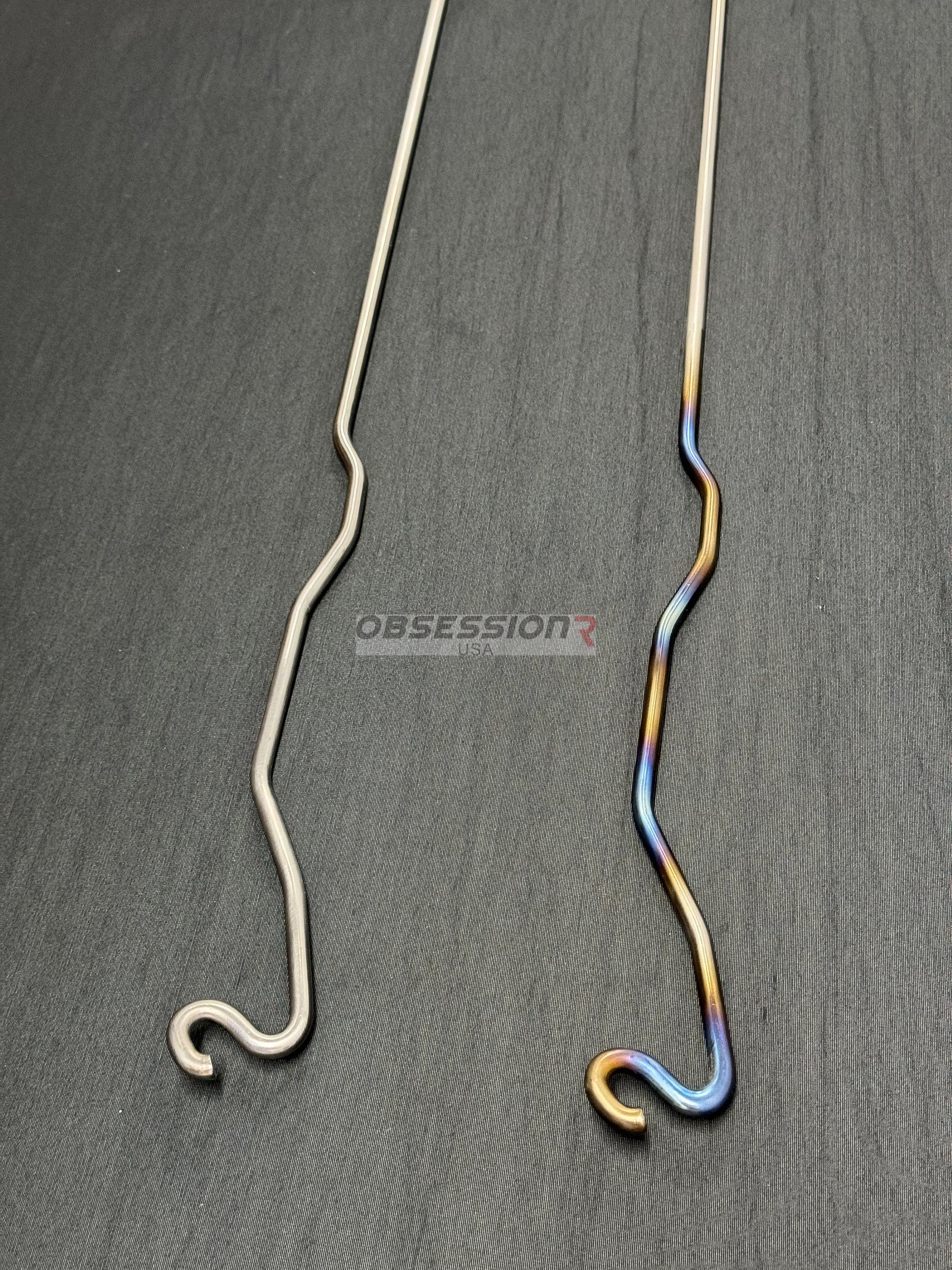 Obsession R USA Titanium Hood Prop Nissan Skyline BNR34 GTR / Polished / Burnt