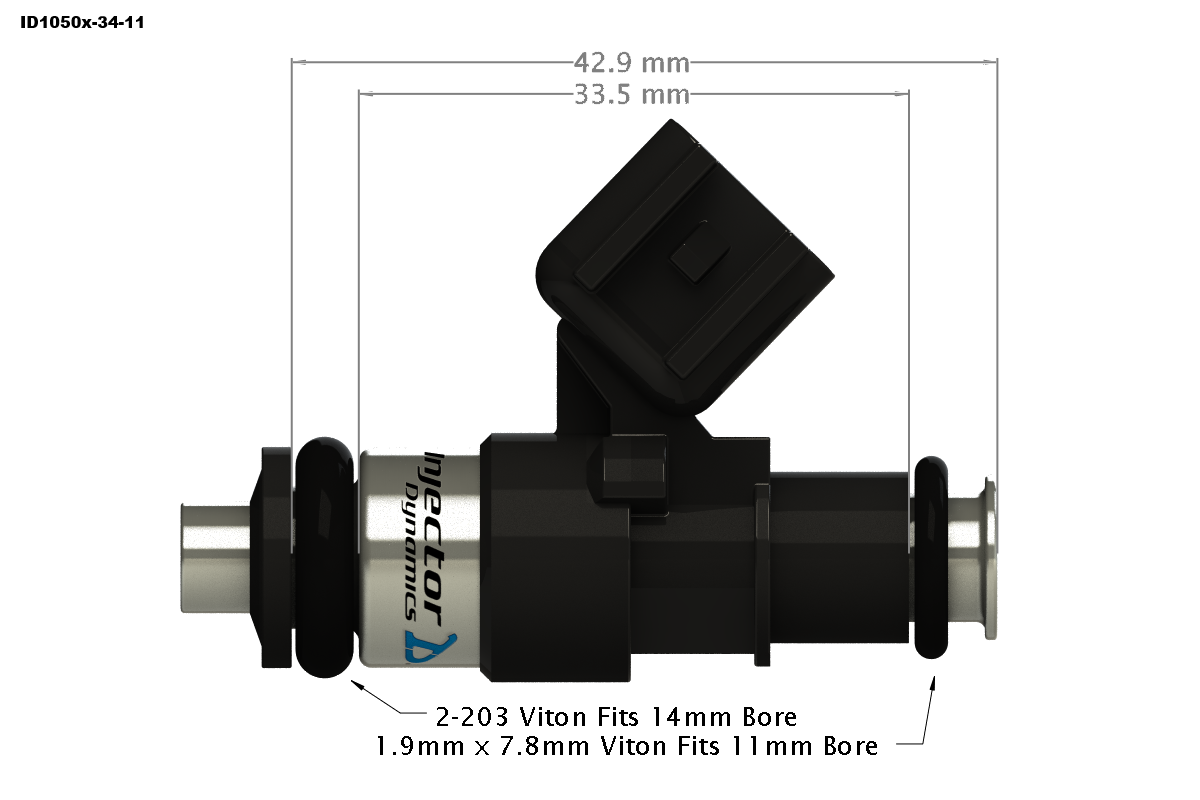 Injector Dynamics ID1050-XDS Fuel Injector Set of 4 for Toyota MR2 (3S-GTE) SW20 (1989-1999) (1050.60.14.14.4)