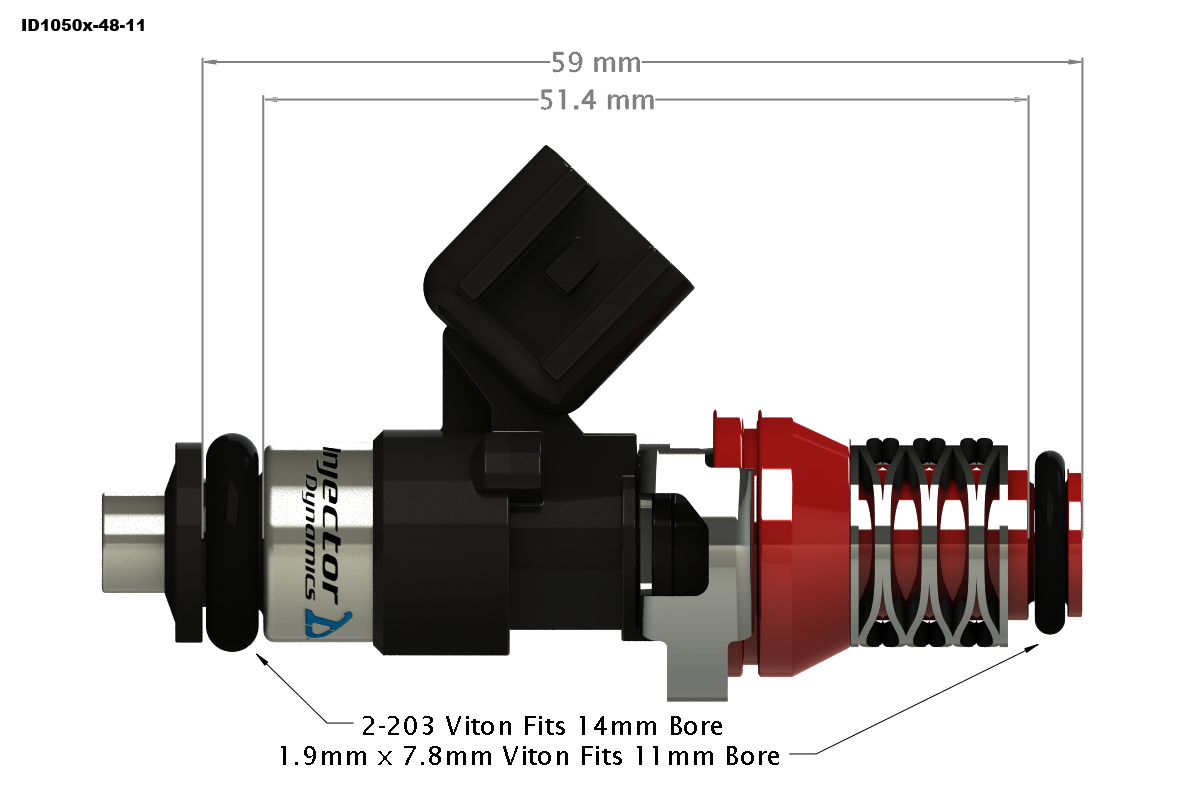 Injector Dynamics ID1050-XDS Fuel Injector Set of 4 for Toyota MR2 (3S-GTE) SW20 (1989-1999) (1050.60.14.14.4)