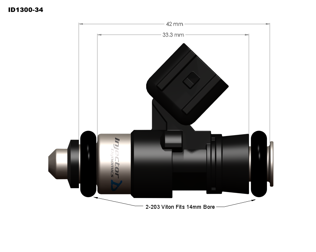 Injector Dynamics ID1300-XDS Fuel Injector Set of 6 for Nissan 300ZX Z32 (1990-1996) (1300.60.14.14.6)