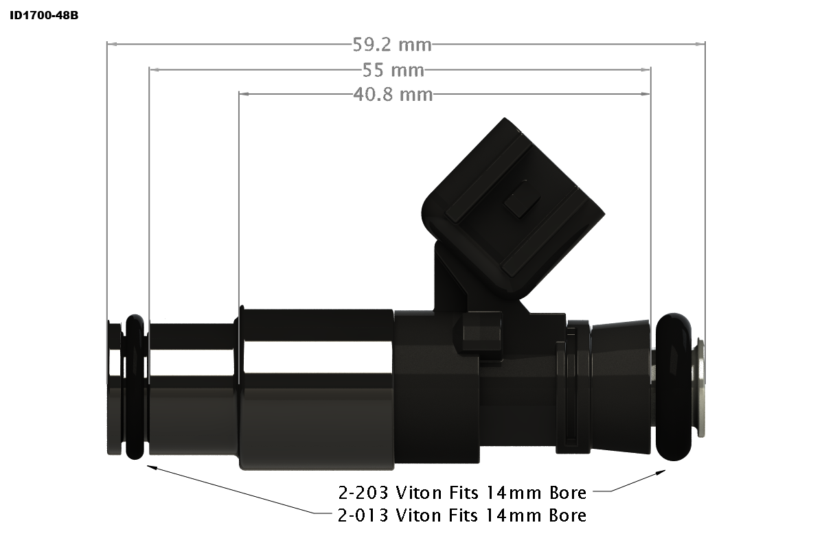 Injector Dynamics ID2600-XDS Fuel Injector Set of 4 for Nissan Silvia/240SX (SR20DET) SR20DET (2600.60.14.14.4)