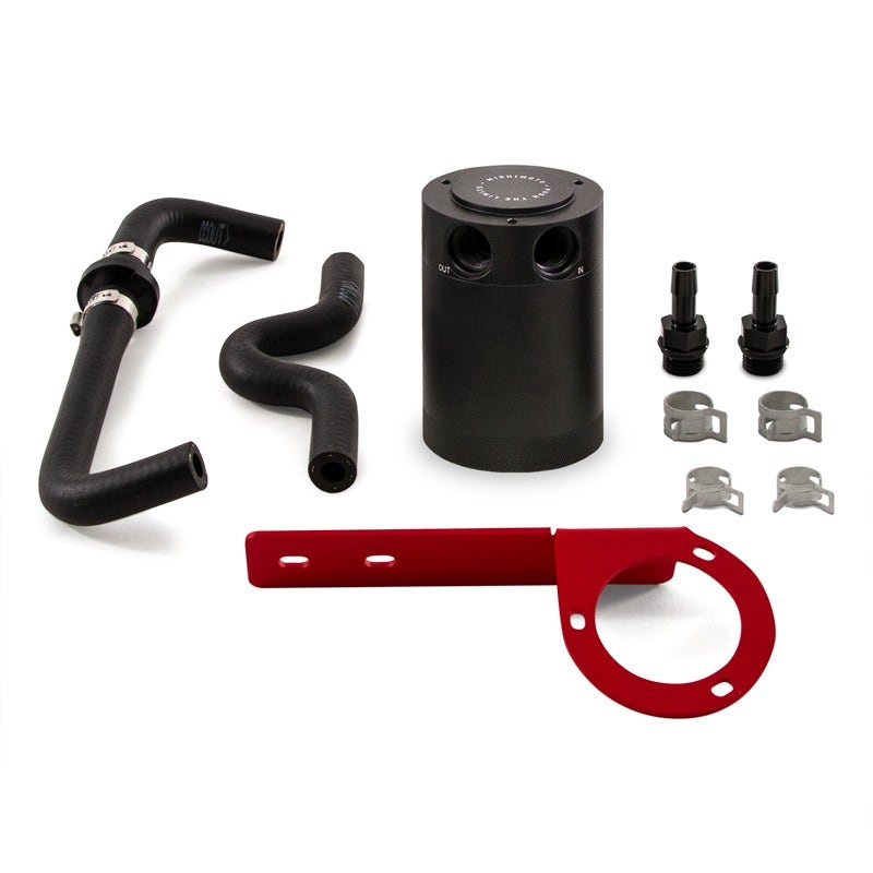 Mishimoto Baffled Oil Catch Can, Red, PCV Side for Honda Civic Type R FK8/FL5 (2017+)