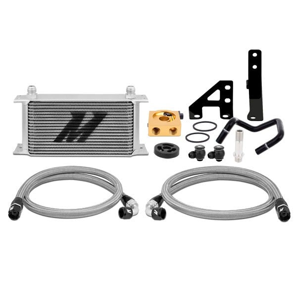Mishimoto Oil Cooler Kit, Silver, Thermostatic, fits Subaru WRX 2015-2021