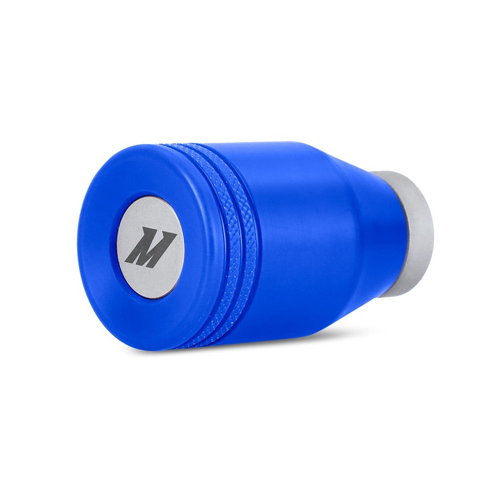 Mishimoto Shift Knob, World Rally Blue, w/Silver Core, Weighted for Subaru WRX/STI VB (2022+)