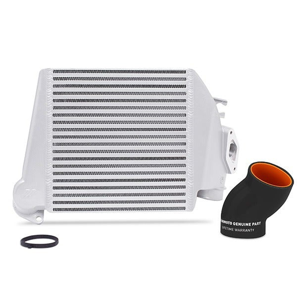 Mishimoto Top-Mount Intercooler, Silver Cooler Black Hoses for Subaru WRX/STI GRB/GVB (2008-2014)