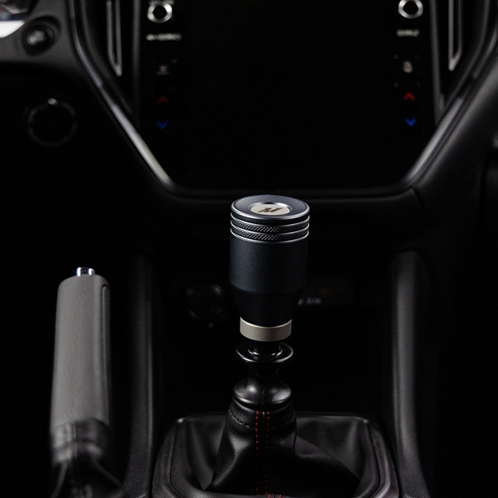 Mishimoto Shift Knob, World Rally Blue, w/Silver Core, Weighted for Subaru WRX/STI VB (2022+)