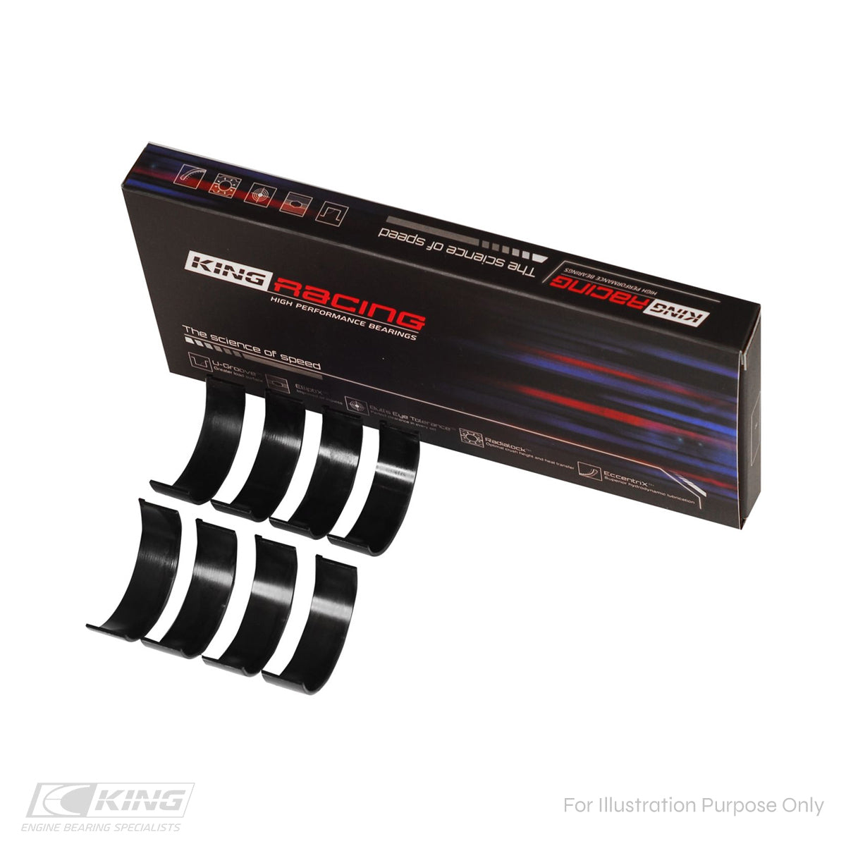 King Engine Bearings Race Rod Bearing Set for Toyota 4A-GE AE86