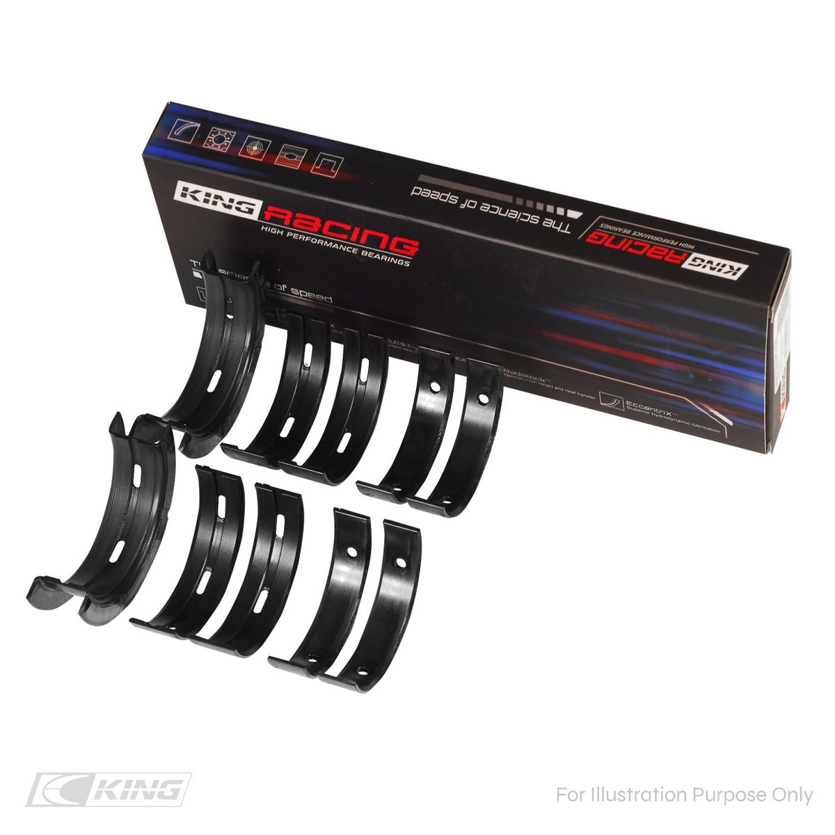 King Engine Bearings Race Main Bearing Set for Subaru EJ25 (WRX/STI) GDB/GRB/GVB/VAB