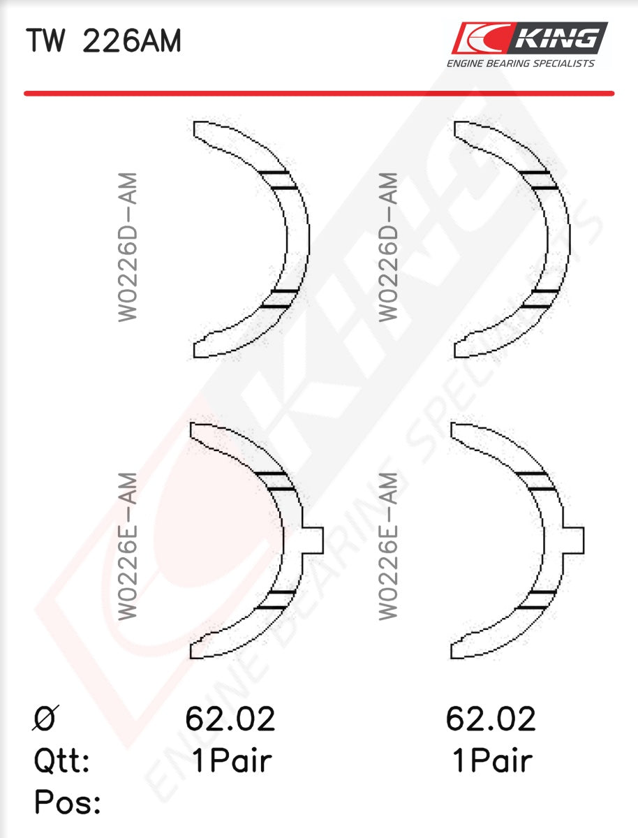 King Engine Bearings Thrust Washer for Toyota 3S-GTE SW20