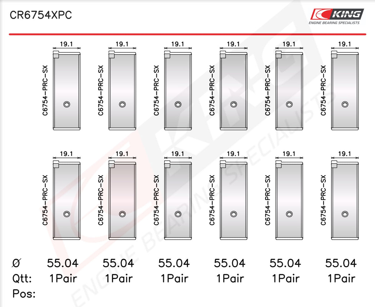 King Engine Bearings Race Rod Bearing Set for Toyota/Lexus 2JZ-GE/2JZ-GTE JZA80/JZS147/JZS161/JZS171/XE10