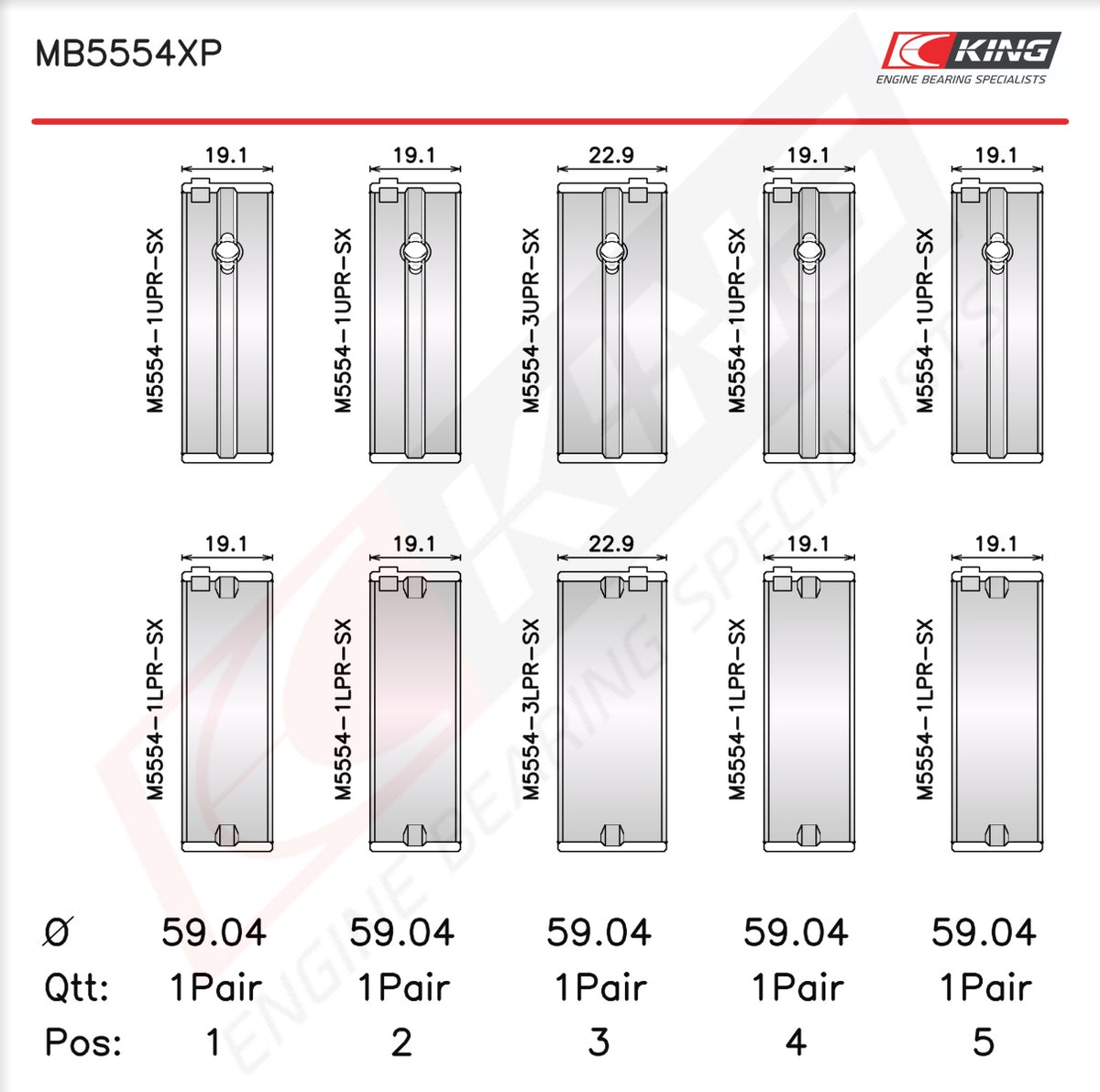 King Engine Bearings Race Main Bearing Set for Toyota 3S-GTE SW20
