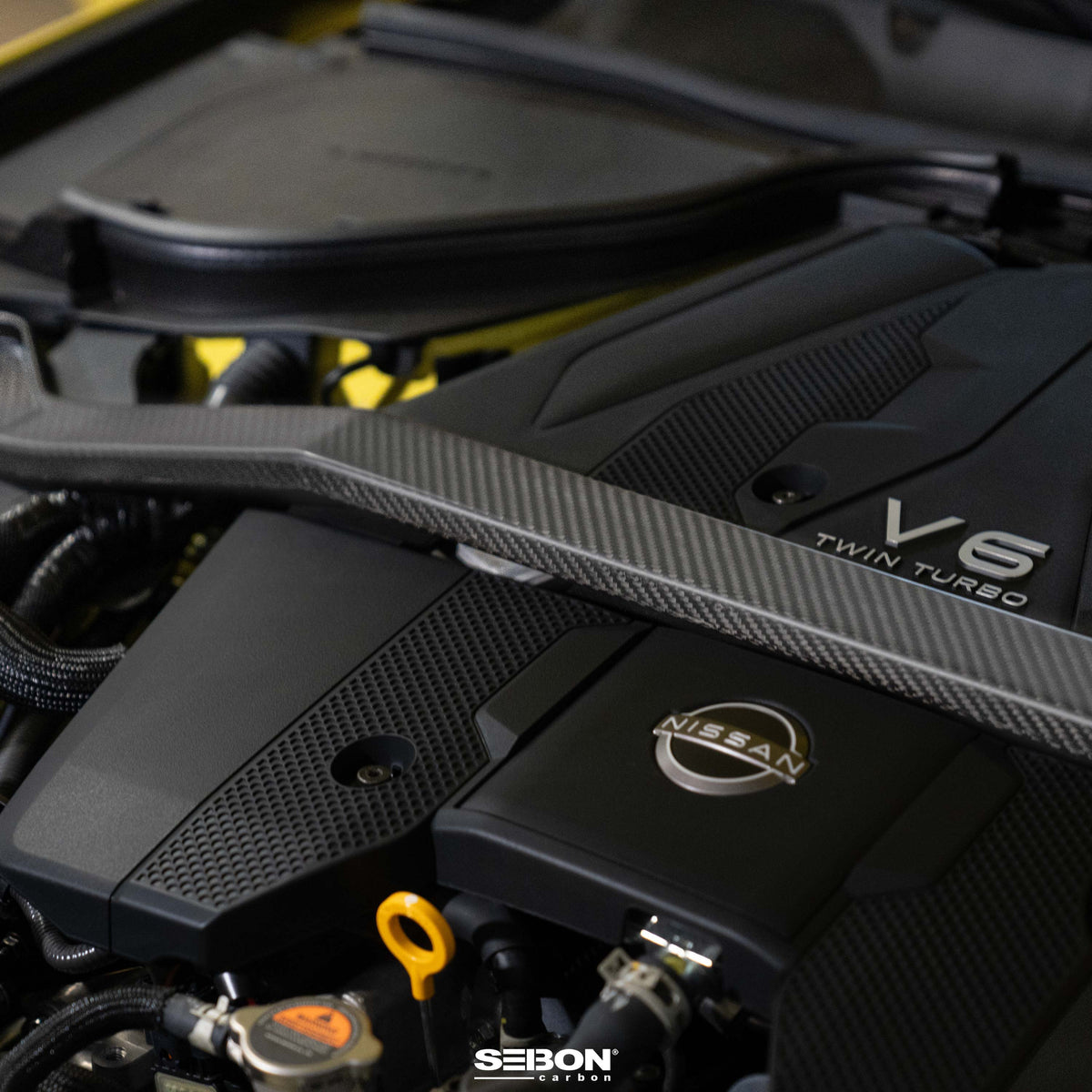 Seibon Carbon Fiber Front Strut Brace for Nissan Z RZ34 (2023-2026)