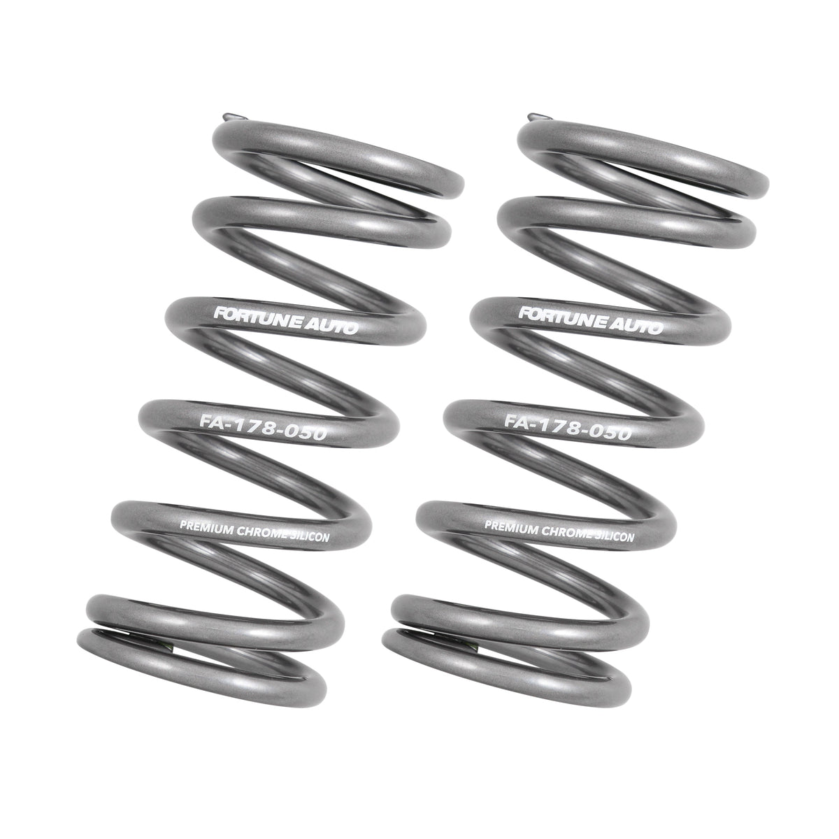 Fortune Auto Premium Chrome Silicon Springs (Sold in Pairs)