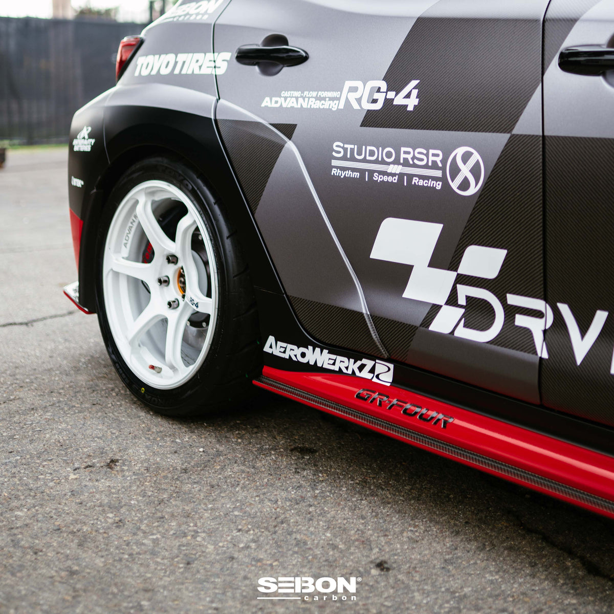 Seibon MB-Style Carbon Fiber side skirts for Toyota GR Corolla (2023-2026)