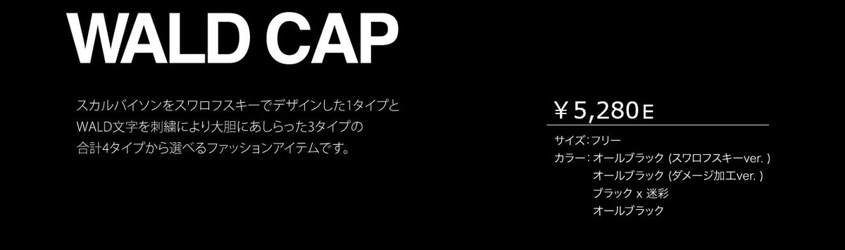 WALD Official Goods: WALD CAP