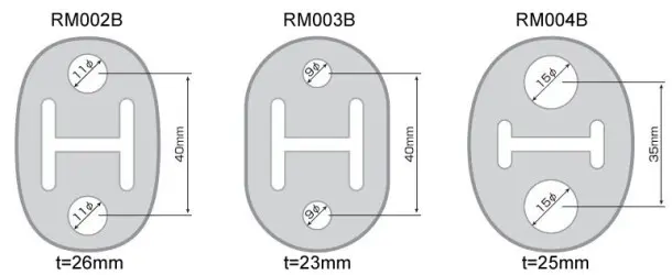 Cusco Exhaust Muffler Hanger HD Rubber/Blue [A160 RM002B]