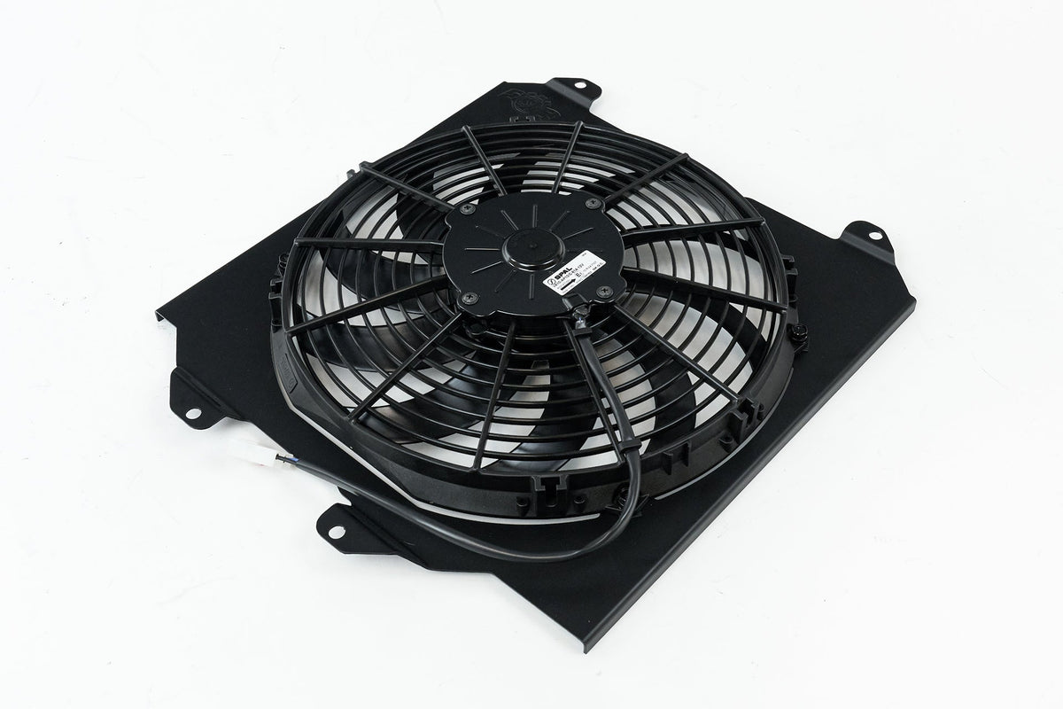 CSF All-Aluminum Fan Shroud w/ 12-inch SPAL Fan - Black for Honda Civic EG/EK9 (1992-2000)