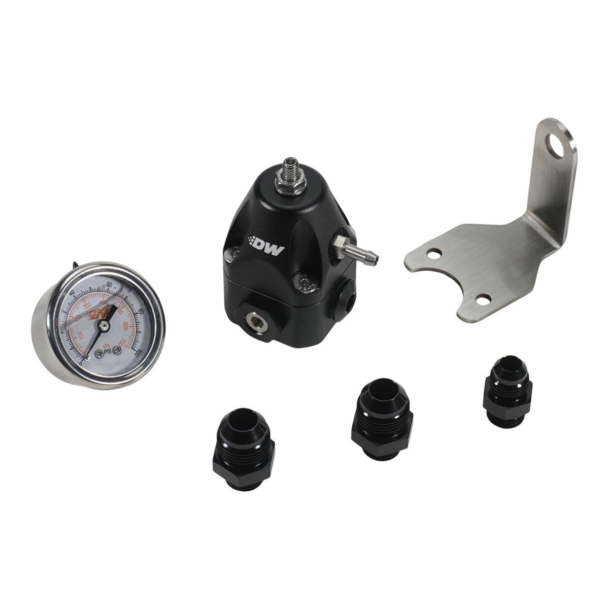 DeatschWerks DWR1000c AFPR + pressure gauge + 6AN & 8AN fittings