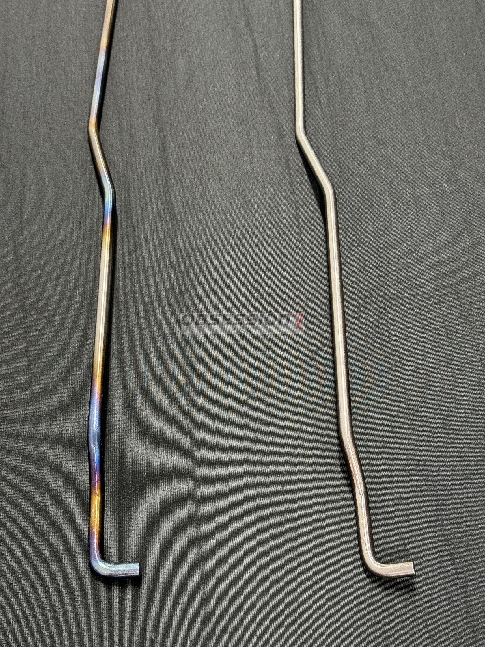 Obsession R USA Titanium Hood Prop Nissan Skyline BNR34 GTR / Polished / Burnt