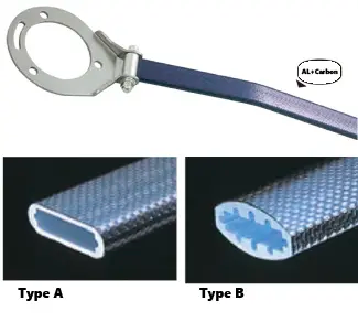 Cusco Type ALC OS Aluminum/Oval with Carbon Film Wrapped Bar (Front) for Toyota Corolla GT-S AE86 (1983-1987)