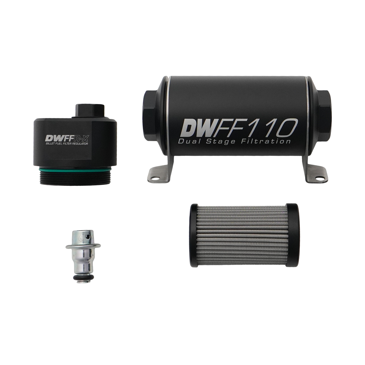 DeatschWerks 110mm Billet Fuel Filter Regulator 10 Micron