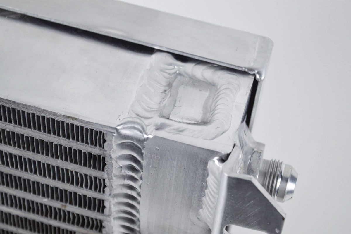 CSF 13.8in x 10in Dual Fluid Bar & Plate HD Oil Cooler w/9in SPAL Fan (Discontinued)