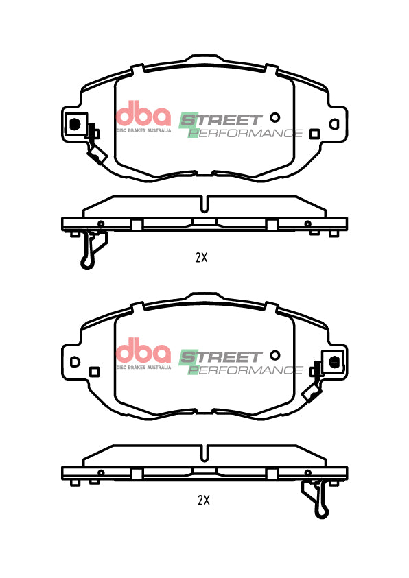 DBA Front Performance Brake Pads DB1395 for Toyota/Nissan Supra / Soarer / Lexus SC / Mark II / Chaser / Cresta / Mark II / Celsior / Lexus LS400 / Altezza / Lexus IS200 / IS300 / Crown / Aristo / Lexus GS300 / Silvia / 200SX JZA80/JZZ30/JZX100/JZX90