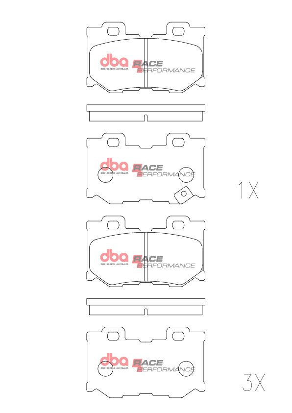 DBA Rear Performance Brake Pads DB2401 for Nissan 370Z / Fairlady Z / Skyline / Infiniti G37 / Skyline / Infiniti Q50 Z34/RZ34/V36/V37 (2008-2020, 2022+, 2006-2014, 2014+)