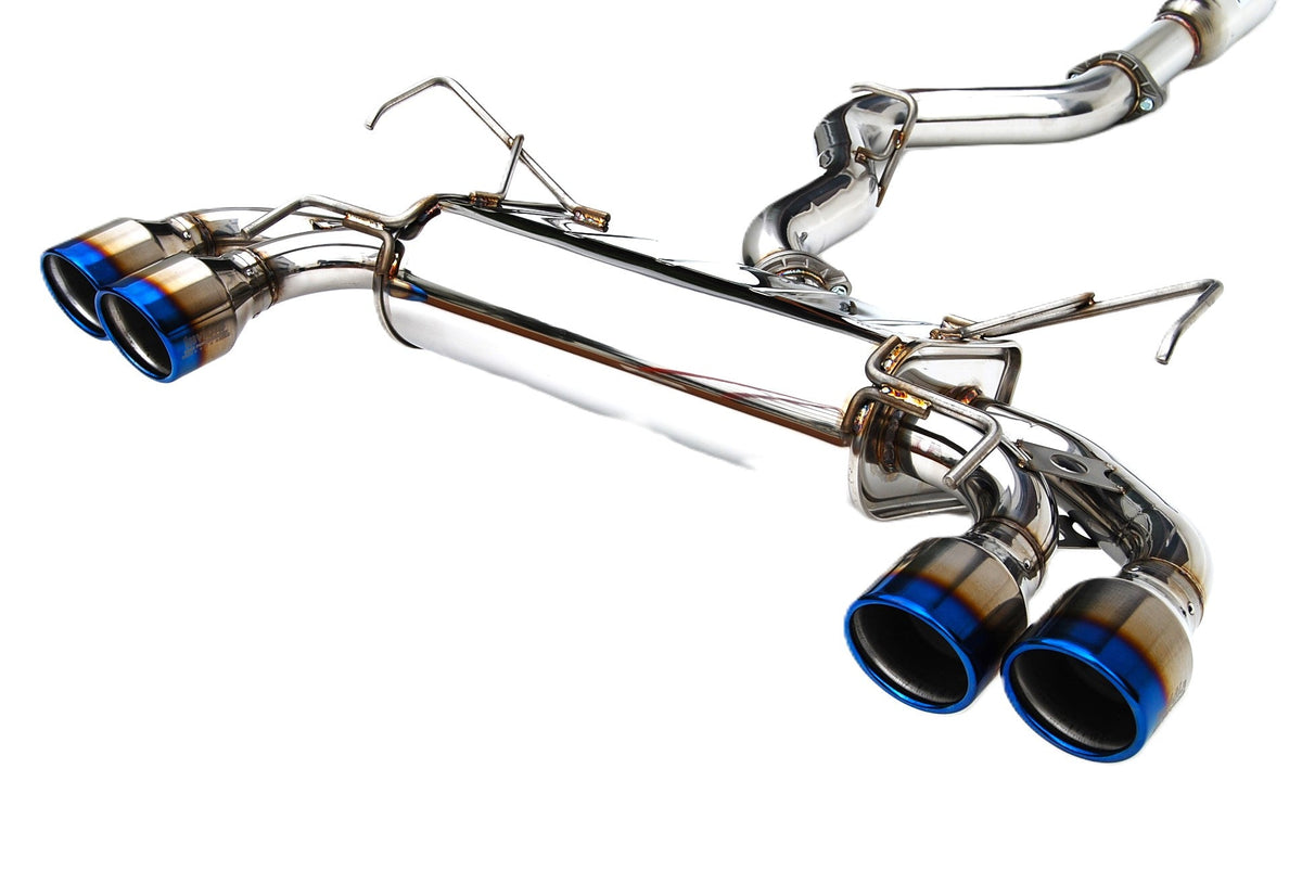 Invidia 08-14 Subaru STI 11-14 WRX Hatchback Q300 Quad Titanium tip Cat-back Exhaust for Subaru WRX/STI GRB/GVB (2011-2014)